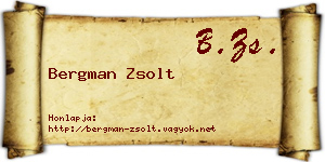 Bergman Zsolt névjegykártya